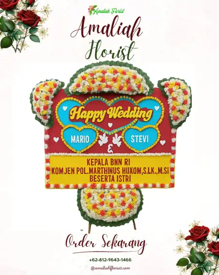 Papan Bunga Pernikahan Padawaas